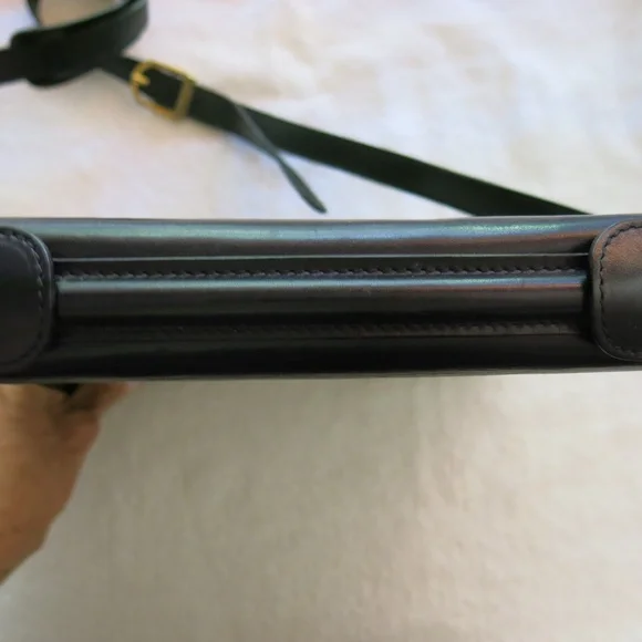 Mark Cross Leather Uptown Black Crossbody Shoulder Bag